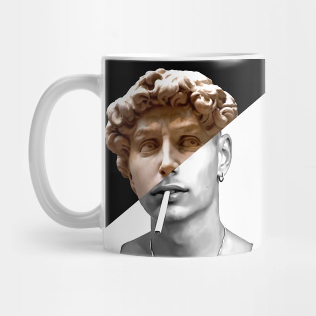 Michelangelo's David And Cigarette by luigi-tarini